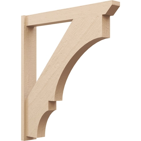 Ekena Millwork 5 1/2-in W x 38-in D x 42-in H Balboa Slat Rough Cedar Woodgrain TimberThane Outlooker, Primed Tan OUTUR055X38X42BOA24RCPR